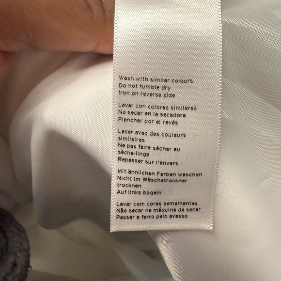 Topshop Dress One Shoulder Embossed Floral Polka Dot Print Blue White Size US 8 - Picture 12 of 13